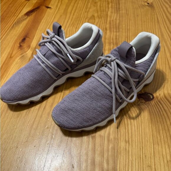 Sorel Kinetic Lace Purple Gray Knit Fabric Women's Sneakers size 9 NL3227-553 - Picture 3 of 12